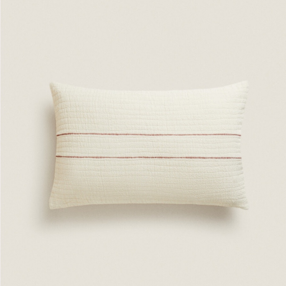 Zara Home Line Patterned Throw Pillow Cover